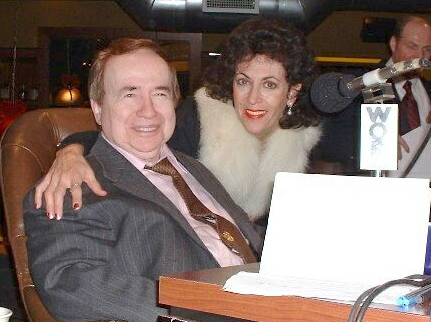 Joe Franklin and Vivian Orgel in radio station